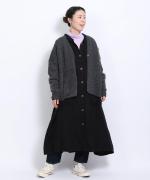 パッチワークフェザーラム カーディガン