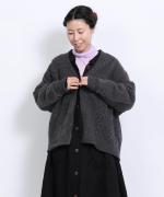 パッチワークフェザーラム カーディガン