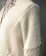 パッチワークフェザーラム カーディガン