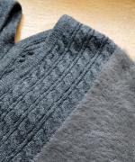 パッチワークフェザーラム カーディガン