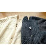 パッチワークフェザーラム カーディガン