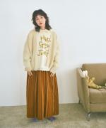 パッチワークフェザーラム カーディガン