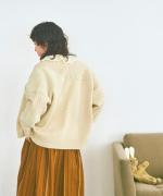 パッチワークフェザーラム カーディガン