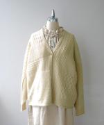 パッチワークフェザーラム カーディガン