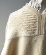 パッチワークフェザーラム カーディガン