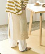 パッチワークフェザーラム エプロンスカート