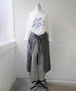 パッチワークフェザーラム エプロンスカート