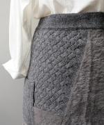 パッチワークフェザーラム エプロンスカート