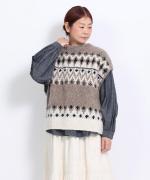 わたぐもアルパカジャガード ベスト