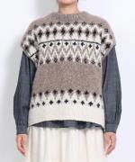 わたぐもアルパカジャガード ベスト