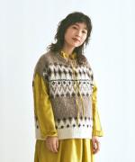 わたぐもアルパカジャガード ベスト