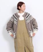 わたぐもアルパカジャガード 2wayカーディガン