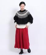 わたぐもアルパカジャガード 2wayカーディガン