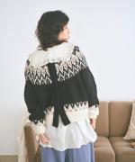 わたぐもアルパカジャガード 2wayカーディガン