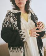 わたぐもアルパカジャガード 2wayカーディガン