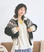わたぐもアルパカジャガード 2wayカーディガン