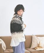 わたぐもアルパカジャガード 2wayカーディガン