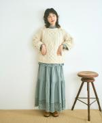 ロービングウール 7分袖プルオーバー