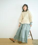 ロービングウール 7分袖プルオーバー