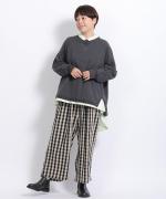 ランダムリブニット　ビッグプルオーバー