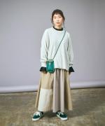 ランダムリブニット　ビッグプルオーバー