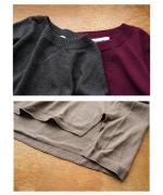 ランダムリブニット　ビッグプルオーバー