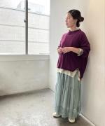 ランダムリブニット　ビッグプルオーバー