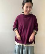 ランダムリブニット　ビッグプルオーバー