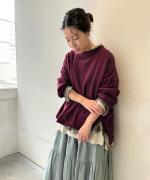 ランダムリブニット　ビッグプルオーバー