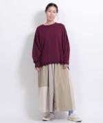 ランダムリブニット　ビッグプルオーバー