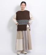 ミックスヤーンジャガード　ベスト