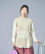 ミックスヤーンジャガード　ベスト