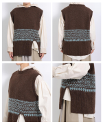 ミックスヤーンジャガード　ベスト