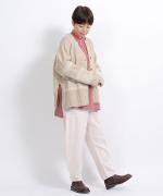 ミックスヤーンジャガード　カーディガン