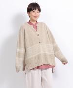 ミックスヤーンジャガード　カーディガン