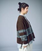 ミックスヤーンジャガード　カーディガン