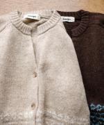 ミックスヤーンジャガード　カーディガン