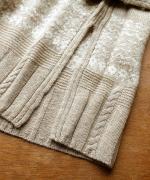 ミックスヤーンジャガード　カーディガン