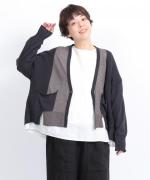 異素材ドッキング　カーディガン