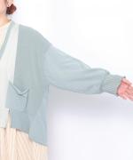 異素材ドッキング　カーディガン