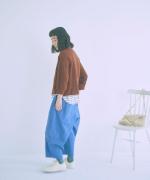 ランダムリブニット　ビッグカラーカーディガン