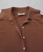 ランダムリブニット　ビッグカラーカーディガン