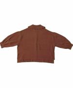 ランダムリブニット　ビッグカラーカーディガン