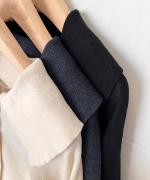 ランダムリブニット　ビッグカラーカーディガン