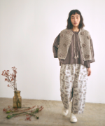 ロービングウールフラワーモチーフ　2wayベスト