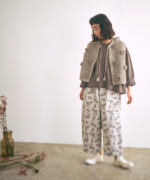 ロービングウールフラワーモチーフ　2wayベスト