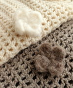 ロービングウールフラワーモチーフ　2wayベスト