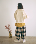 ロービングウールフラワーモチーフ　カーディガン