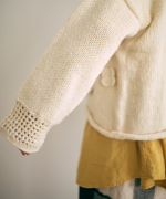 ロービングウールフラワーモチーフ　カーディガン