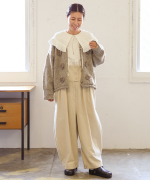 ロービングウールフラワーモチーフ　カーディガン